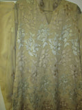 Suit 6381788 Beige Chiffon Georgette Embroidered Salwar Kameez Dupatta Medium Size Suit