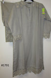 Suit 6381791 Gray Al-Karam Cotton Salwar Kameez Dupatta Medium Size Suit