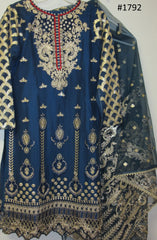 Suit 6381792 Blue Chiffon Georgette Salwar Kameez Dupatta Small Size Suit
