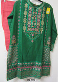 Suit 6381796 Pink/Green Cotton Salwar Kameez Medium Size Suit