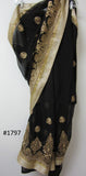 Saree 5481797 Black Georgette Pre-Stitched Pleated Ready Saree