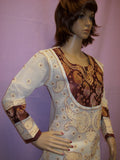 Blouse 018 Cotton White Hand Crafted Kurti Tunic Top Blouse Medium Size Shieno