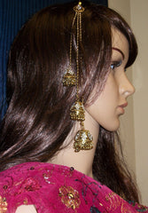 Jooda 1807 Golden Jooda Jhumki Latkan Shieno Sarees