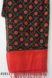 Shawl 2831811 Black Red Florets Winter Wear Shawl Warm Wrap