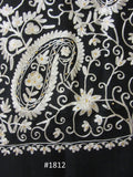 Shawl 2831812 Black White Embroidered Winter Wear Shawl Warm Wrap