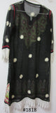 Blouse 6231818 Black Georgette Embroidered Kurti Size Medium