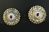 Stud Earrings 1818 Golden Zircon Crystal Earring Stud Shieno