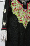 Blouse 6231818 Black Georgette Embroidered Kurti Size Medium