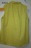 Blouse 6201823 Yellow Cotton Front Open Kurti Size Medium