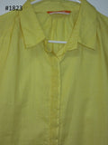 Blouse 6201823 Yellow Cotton Front Open Kurti Size Medium