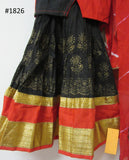 Girls 4851826 Red Black Golden Detail Lehanga Choli Size 20