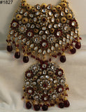 Bridal Set 1827 Polki Bdridal Polki Indian Ethnic Jewelry Set Shieno Sarees