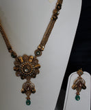 Necklace 1830 Golden Polki Jewelry Pendant Set Shieno Sarees