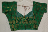 Saree Blouse Green Brocade