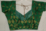 Saree Blouse Green Brocade