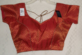 Choli 1882 Red Brocade Small Size Choli Saree Blouse