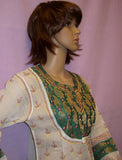 Blouse 019 Cotton White Hand Embroidered Medium Size Shieno