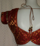 Saree Blouse Red Brocade