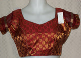 Saree Blouse Red Brocade