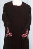 Abaya Dubai 1952 Black Sheela Muslim Wear Embroidered Abaya