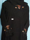 Abaya 1968 Dubai Black Sheela Abaya Embroidered