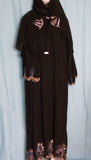Abaya 1969 Dubai Black Sheela Abaya Embroidered