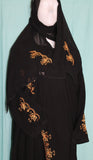 Abaya 1970 Dubai Black Sheela Abaya Embroidered