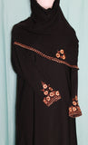 Abaya 1972 Dubai Black Abaya Sheela Embroidered