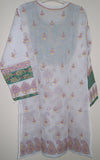 Blouse 019 Cotton White Hand Embroidered Medium Size Shieno