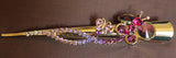 Hair Clip 200 Hair Snap Clip Purple Crystal Golden Hair Clip Shieno