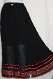 Skirt Black Georgette