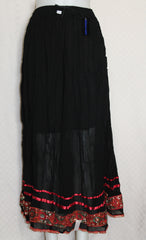 Skirt Black Georgette