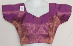 Choli 2069 Purple Brocade Sari Blouse Large Shieno Sarees