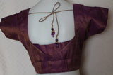 Choli 2069 Purple Brocade Sari Blouse Large Shieno Sarees