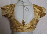 Choli Saree Blouse Golden Brocade