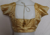 Choli Saree Blouse Golden Brocade