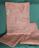 Suit 2101 Pink Cotton Lucknawi Salwar Kameez Dupatta Shieno Sarees