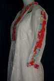 Blouse 2109 White Cotton Embroidered Kurti Tunic Top