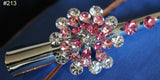 Hair Clip 213 Snap Hair Crystal Pink Hair Clip Shieno