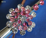 Hair Clip 213 Snap Hair Crystal Pink Hair Clip Shieno