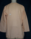 Kurti 2192 Peach Cotton Tunic Top Shirt Blouse Shieno Sarees