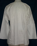 Blouse 2204 White Cotton Voile Kurti Tunic Top Shirt Blouse Shieno Sarees