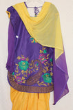 Suit 2208 Purple Yellow Salwar Kameez Dupatta Small S Size