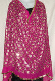 Phulkari Dupatta Scarf Pink