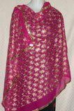 Phulkari Dupatta Scarf Pink