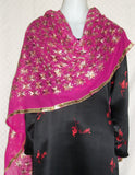 Phulkari Dupatta Scarf Pink