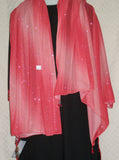 Scarf 2274 Pink Glitter Jersey Dupatta Chunni Shawl Shieno Sarees