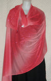 Scarf 2274 Pink Glitter Jersey Dupatta Chunni Shawl Shieno Sarees