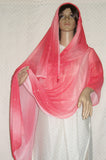 Scarf 2274 Pink Glitter Jersey Dupatta Chunni Shawl Shieno Sarees