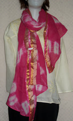 Scarf 2342 Pink Cotton Blend Dupatta Chunni Shawl Shieno